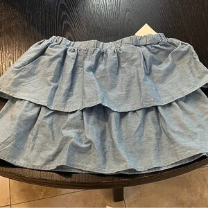Blue layered little girl skirt